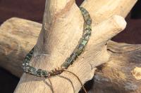 Bracelet perles de cristal reflet verts