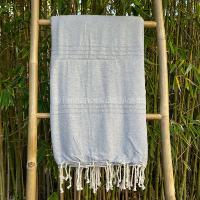 Fouta de plage XL gris clair Zarzis