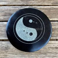 Porte-encens rond en pierre Yin & Yang