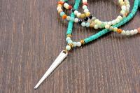 Collier disques turquoise et amazonite