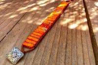 Bracelet perles de jaspe orange