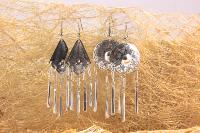 Boucles d'oreilles boho couleur argent duo7