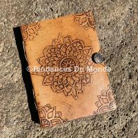 Carnet de note en cuir Mandala