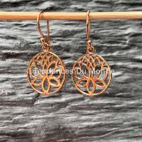 Boucles d'oreilles fantaisie fleur de lotus