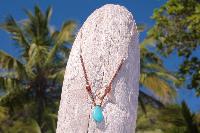 Collier goutte turquoise