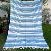 Tenture murale Kerala bleu