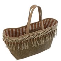 Panier de plage brun, boho