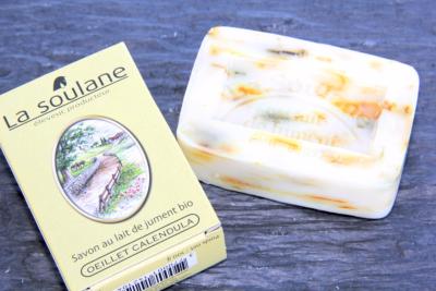 Savon bio Œillet Calendula au lait de jument