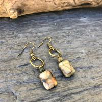 Boucles d'oreilles cube de jaspe