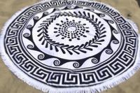 Serviette de plage ronde tribal