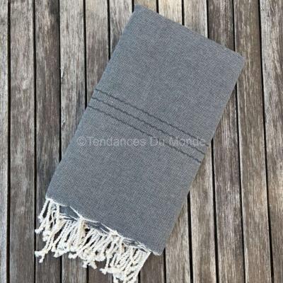 Fouta de plage grise XL Zarzis