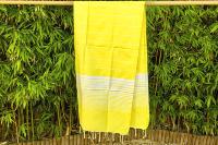 Fouta jaune tissage à plat Siliana