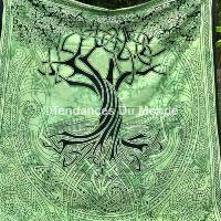 Tenture murale arbre de vie vert XXL
