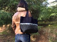 Sac cabas alcantara noir