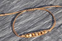 Bracelet perles de jaspe et coton