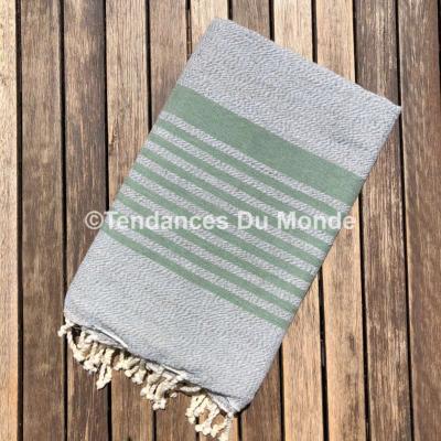 Fouta vert chiné XL