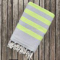 Fouta éponge vert et gris Nefta