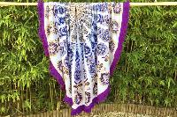 Drap de plage rond mandala mauve Ajmer