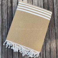 Fouta de plage XXL sable Enfida