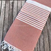 Fouta de plage XXL brique Enfida