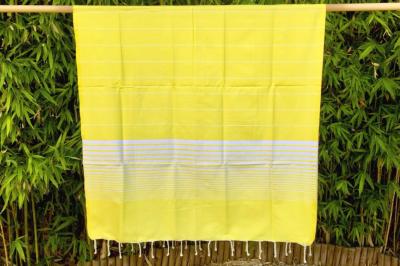 Fouta jaune tissage à plat Siliana