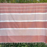 Fouta de plage XXL brique Enfida