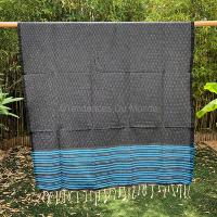 Fouta bleu et noir nid d'abeille Madhia