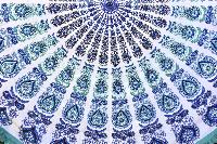 Drap de plage rond mandala bleu Ranchi