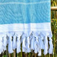 Fouta peshtemal éponge bleu