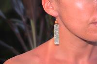 Boucles d'oreilles acier martelé