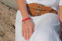 Bracelet trois tours rouge