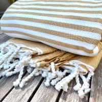 Fouta de plage XXL sable Enfida
