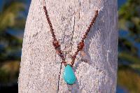 Collier goutte turquoise