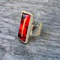 Bague fantaisie en verre Passion