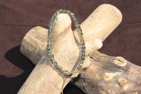 Bracelet perles de cristal reflet verts