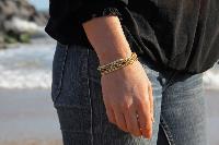 Bracelet tissage pierres et perles 