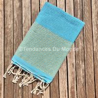 Fouta bleu et doré Tinja