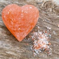Savon cœur sel rose de l'Himalaya