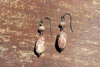 Boucles d'oreilles jaspe peau de serpent