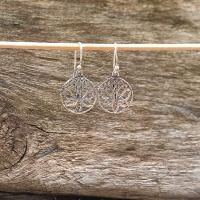 Boucles d'oreilles Fleur de lotus argent