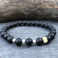 Bracelet noir pour homme Mani