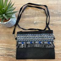 Pochette bandoulière ethnique Noire